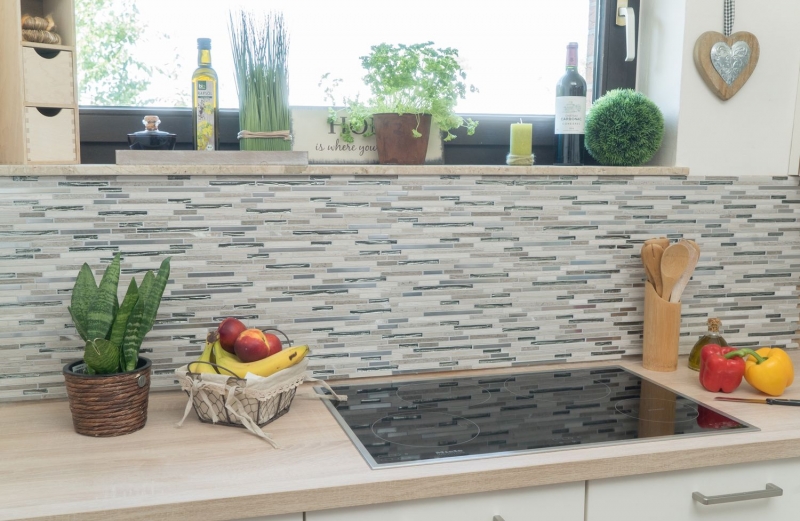 Mosaic tile translucent stainless steel white wood composite glass mosaic Crystal stone steel wood white MOS86-SV85_f