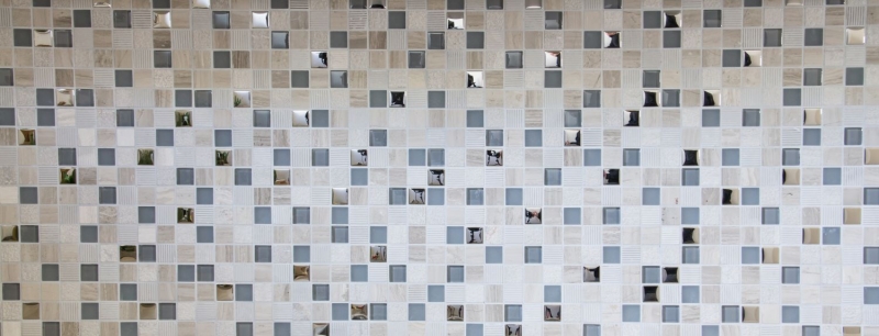 Mosaic tile kitchen splashback Translucent light gray silver Glass mosaic Crystal stone EP light gray silver MOS92-HQ20_f