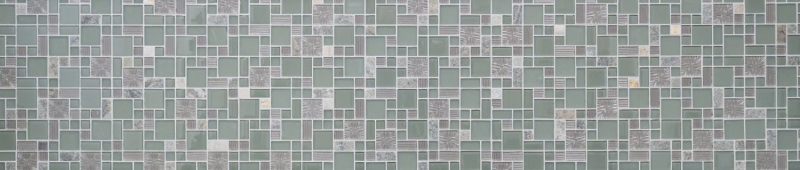 Mosaic tile kitchen splashback translucent gray combination glass mosaic Crystal stone clear gray gray matt MOS88-MC669_f