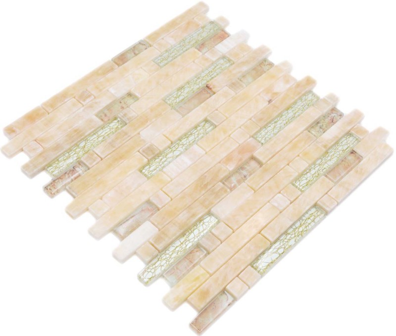 Mosaic tile Translucent amber gold composite glass mosaic Crystal stone Onyx Elegance gold MOS87-MV748_f