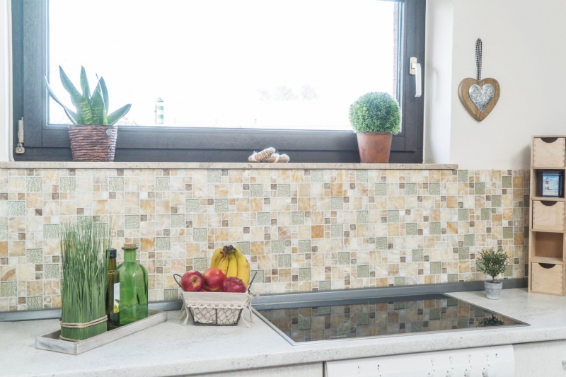 Mosaic tile kitchen splashback translucent amber gold combination glass mosaic crystal stone onyx elegance gold MOS88-MC649_f