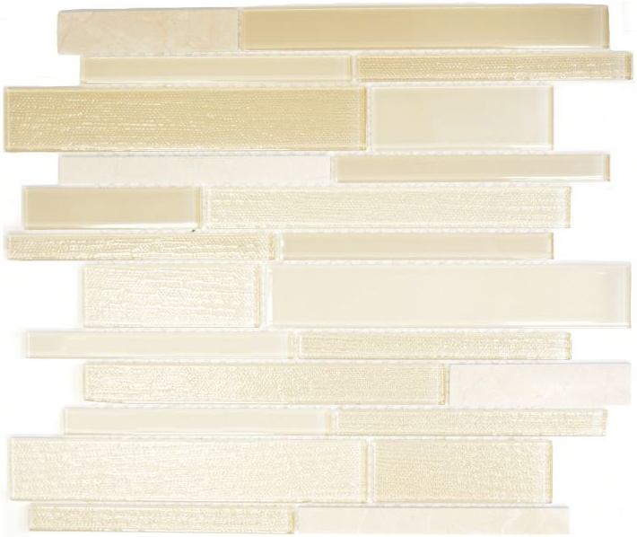 Mosaic tiles kitchen splashback beige composite glass mosaic stone MOS67-GV14_f