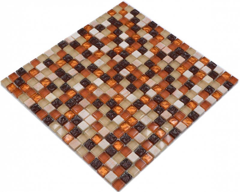 Mosaic tile Translucent beige brown Glass mosaic Crystal stone beige brown MOS92-1206_f