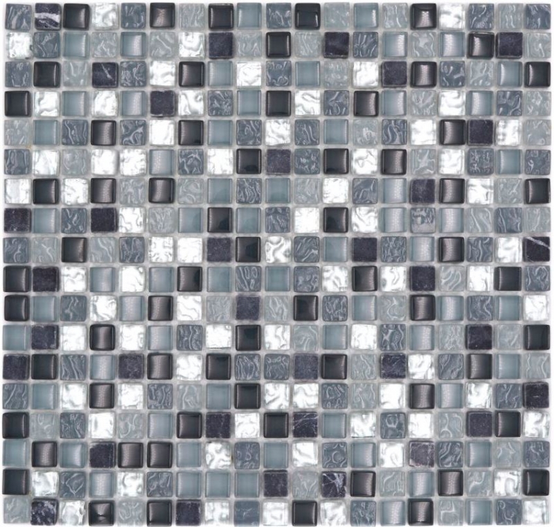 Mosaic tile Translucent clear gray silver Glass mosaic Crystal stone clear gray silver MOS92-0208_f