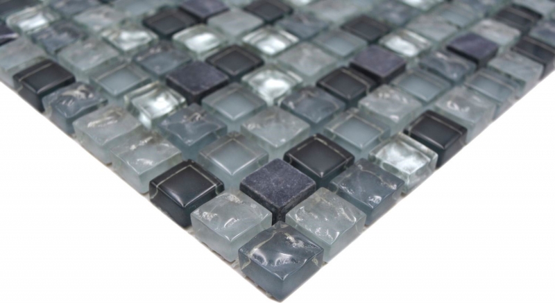 Mosaic tile Translucent clear gray silver Glass mosaic Crystal stone clear gray silver MOS92-0208_f