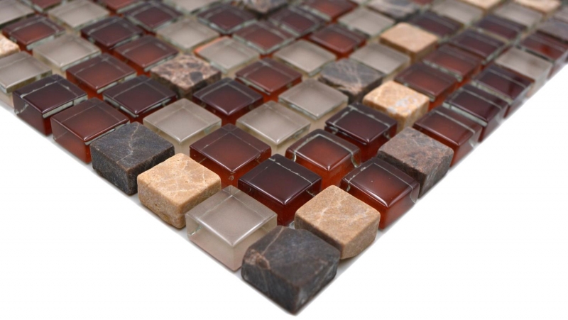 Mosaic tile kitchen splashback translucent brown glass mosaic crystal stone brown BATH WC kitchen WALL MOS92-1304_f
