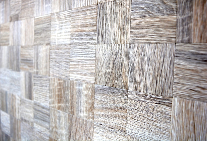 Mosaic tiles kitchen splashback self-adhesive aluminum light gray metal wood look light MOS200-2222_f