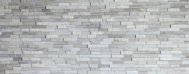 Mosaic tiles kitchen splashback self-adhesive marble natural stone gray white cream natural stone white wood MOS200-0120_f