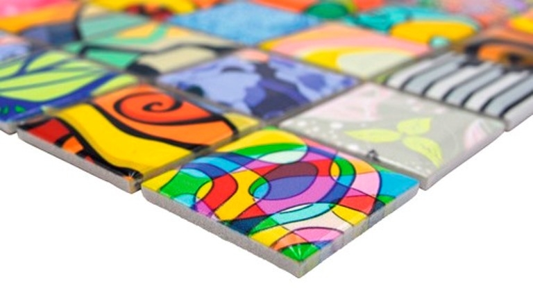 Colorful retro style mosaic tiles POP UP ART design wall cladding tile backsplash MOS14-1605_f