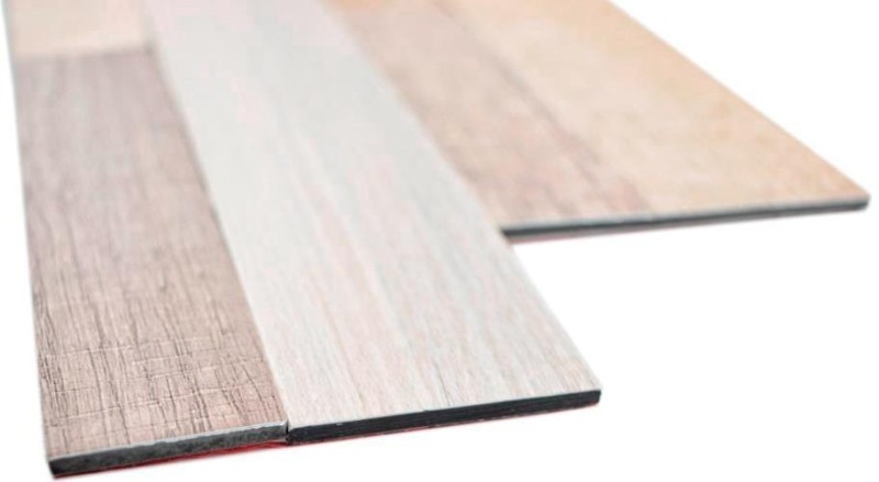 self-adhesive wall panel aluminum metal wood look light back wall wall panel kitchen tile backsplash MOS200-W2211_f