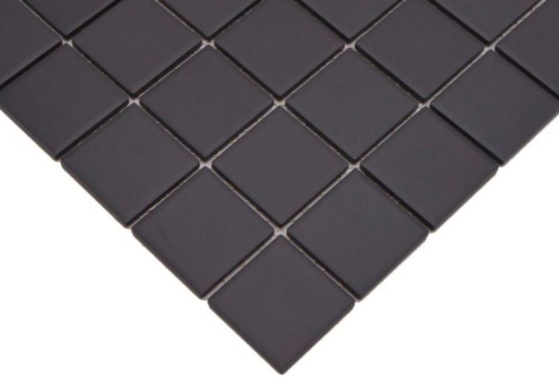 Mosaic tile ceramic matt black umbra unglazed RUTSCHEMMEND MOS14B-0303-R10_f