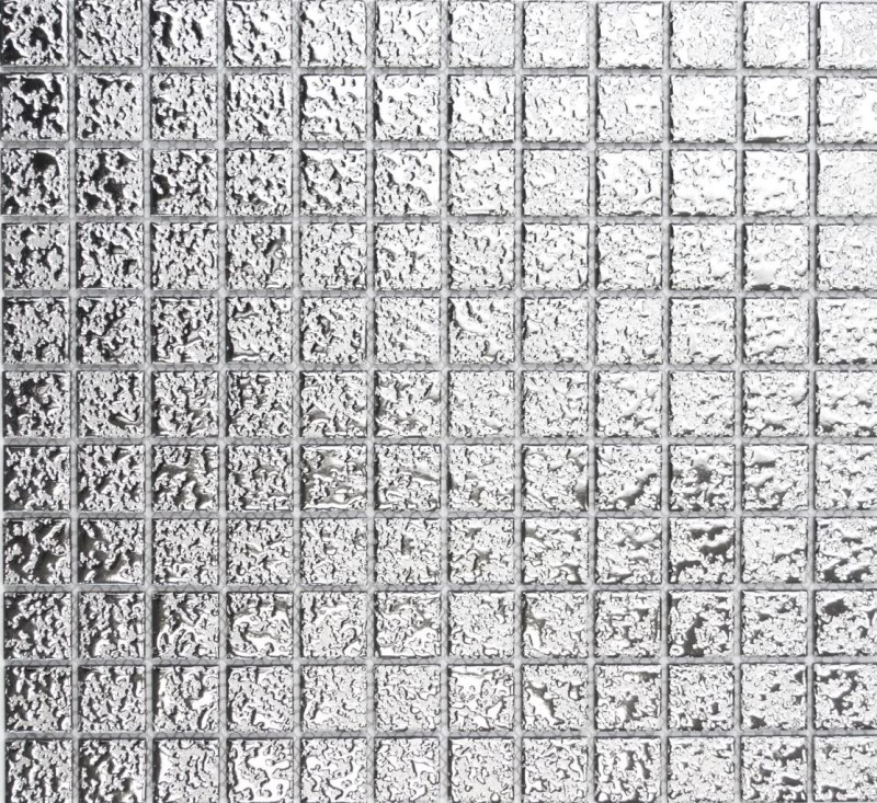 Mosaic tile ceramic mosaic SILVER textured wall tile backsplash kitchen MOS18-0207_f