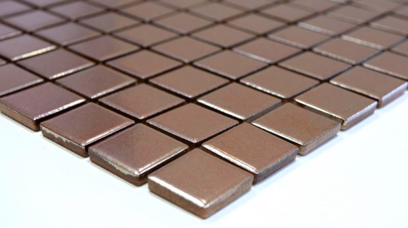 Mosaic tile ceramic COPPER BROWN CHROME wall tile backsplash kitchen MOS24-0215_f