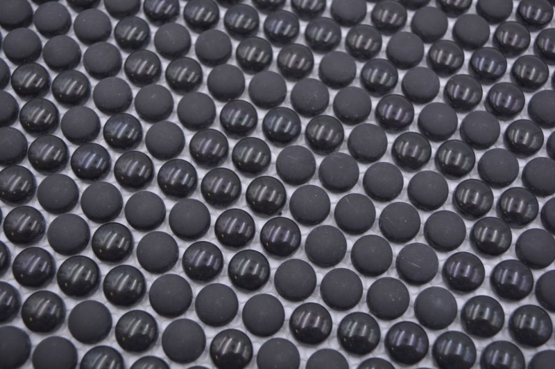 Button mosaic glass black glossy matt Shower base Shower screen Bathtub cladding MOS140-0311_f