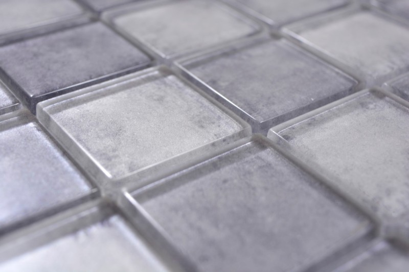 Glass mosaic mix gray mosaic tile wall tile backsplash kitchen bathroom - MOS88-0020_f