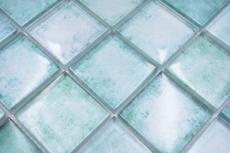 Square Crystal mix green mosaic tile wall tile backsplash kitchen bathroom MOS88-0050_f