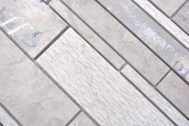 Composite marble/ceramic mix gray/color 2F mosaic tile wall tile backsplash kitchen bathroom MOS180-C07STG_f