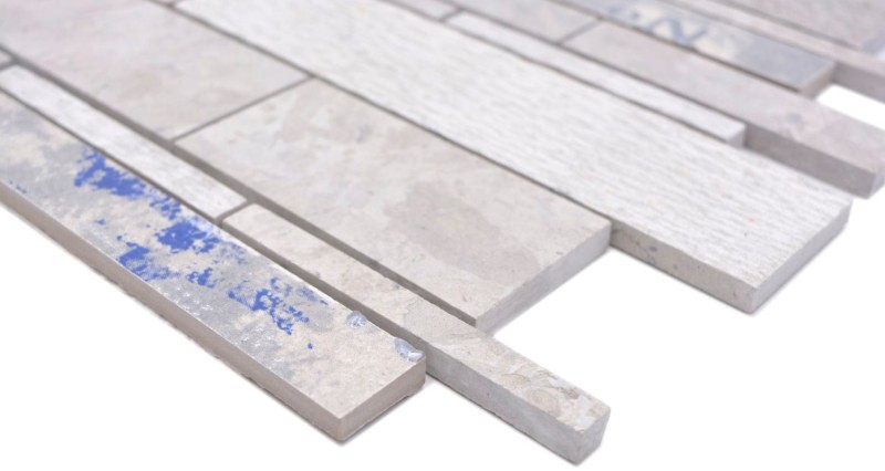 Composite marble/ceramic mix gray/color 2F mosaic tile wall tile backsplash kitchen bathroom MOS180-C07STG_f
