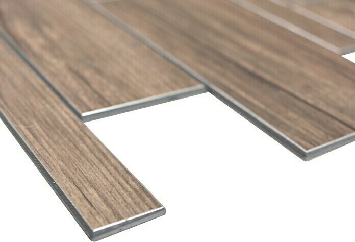 Wall panels self-adhesive wood look brown kitchen splashback tile back MOS200-56WBS_f