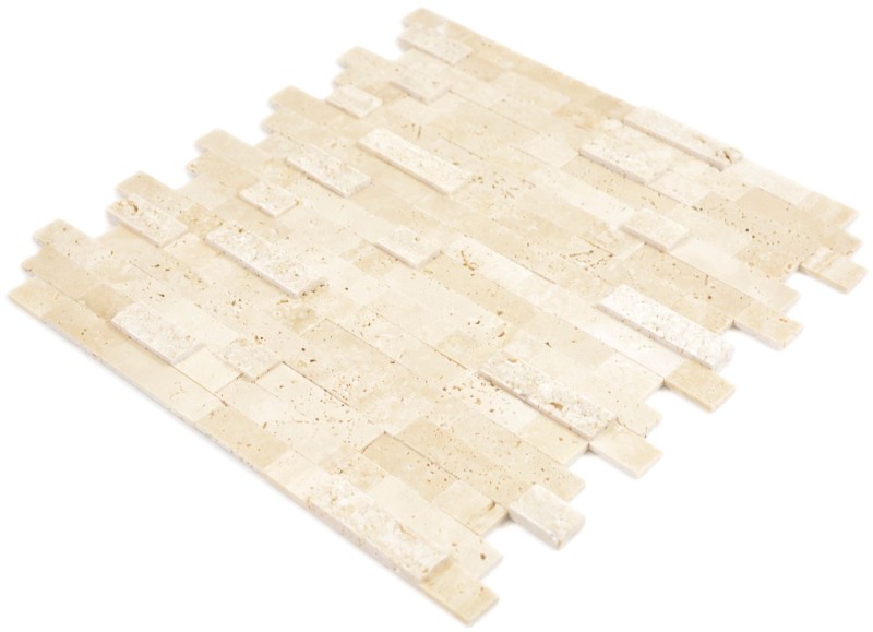 Composite natural stone travertine beige MOS200-M42_f