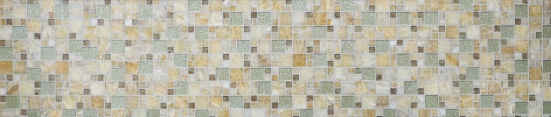 Hand-patterned mosaic tile Tile backsplash Translucent amber gold Combination glass mosaic Crystal stone Onyx Elegance gold MOS88-MC649_m
