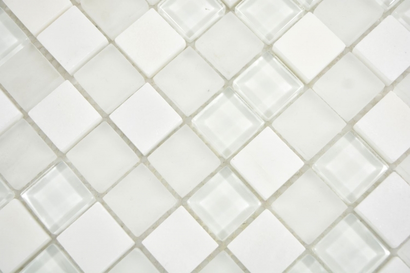 Hand pattern square crystal/stone mix super white mosaic tile wall tile backsplash kitchen bathroom MOS72-0001_m