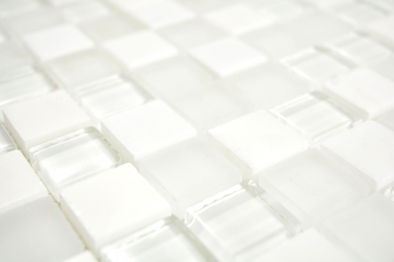 Hand pattern square crystal/stone mix super white mosaic tile wall tile backsplash kitchen bathroom MOS72-0001_m