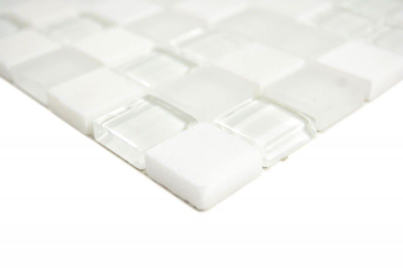 Hand pattern square crystal/stone mix super white mosaic tile wall tile backsplash kitchen bathroom MOS72-0001_m