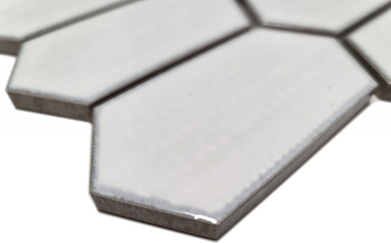 Hand pattern mosaic tile ceramic mosaic hexagonal white glossy kitchen backsplash MOS11J-471_m
