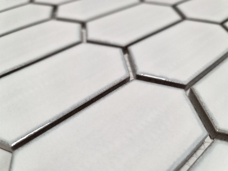 Hand pattern mosaic tile ceramic mosaic hexagonal white glossy kitchen backsplash MOS11J-471_m