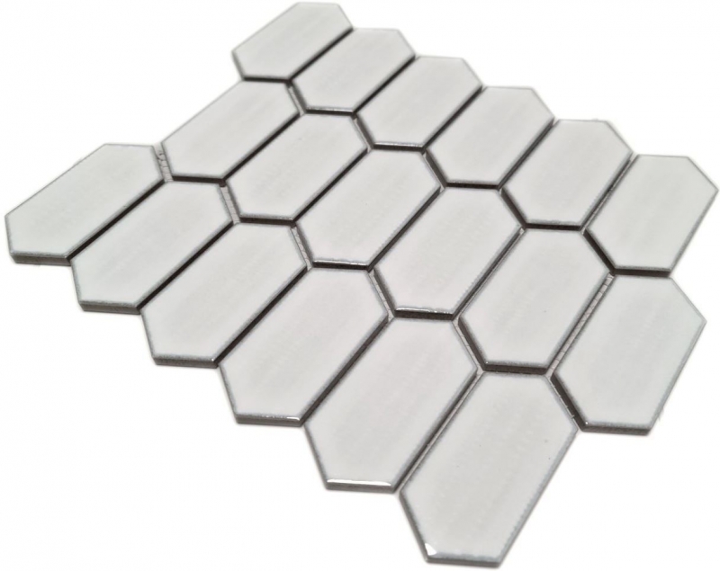 Hand pattern mosaic tile ceramic mosaic hexagonal white glossy kitchen backsplash MOS11J-471_m