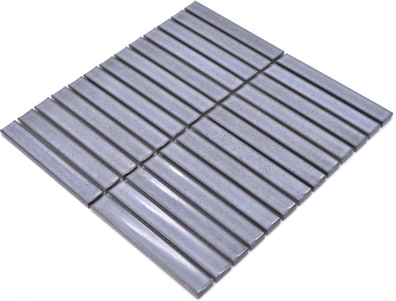 Rod mosaic tile ceramic gray speckled glossy bathroom wall MOS24-CS26