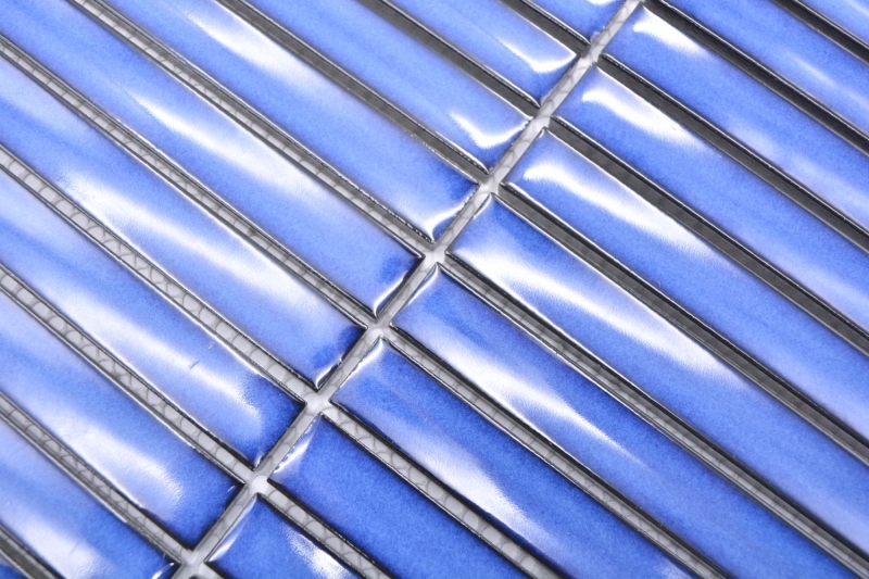 Hand pattern mosaic tile ceramic mosaic rods blue speckled glossy kitchen tile backsplash MOS24-CS46_m