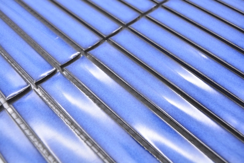 Hand pattern mosaic tile ceramic mosaic rods blue speckled glossy kitchen tile backsplash MOS24-CS46_m