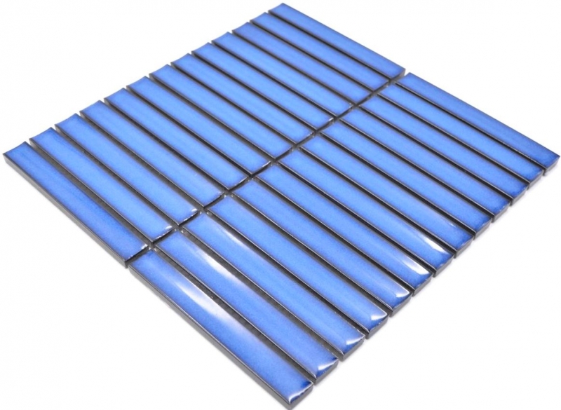 Hand pattern mosaic tile ceramic mosaic rods blue speckled glossy kitchen tile backsplash MOS24-CS46_m