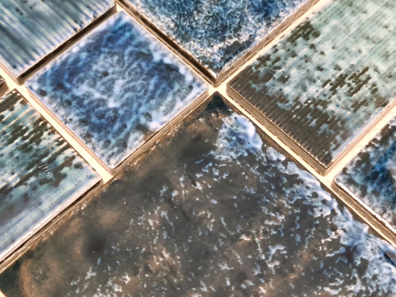 Mosaic tile ceramic mosaic combination green glossy bathroom kitchen splashback MOS13-KAS4_f