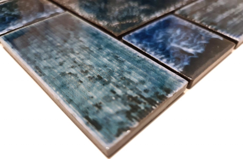 Hand sample mosaic tile ceramic mosaic combi green glossy bathroom kitchen splashback MOS13-KAS4_m