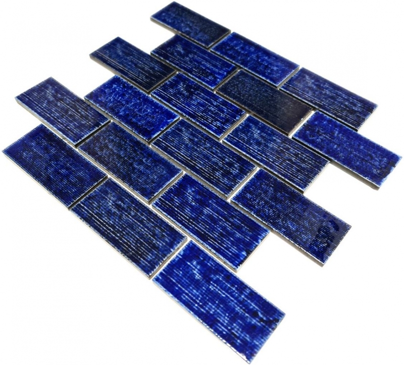 Mosaic tile ceramic mosaic composite blue glossy bathroom kitchen wall MOS26-KAS6_f