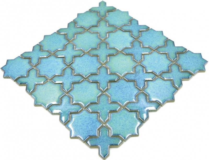 Hand sample mosaic tile ceramic mosaic combi mix green glossy kitchen splashback bathroom MOS13-SXS10_m