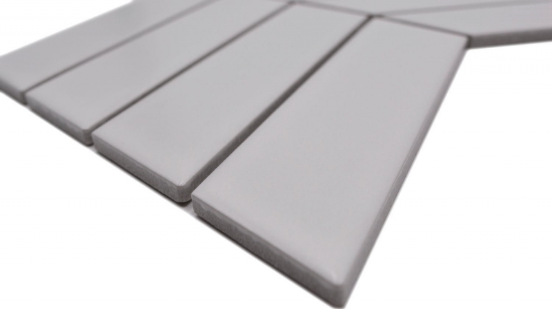 Herringbone wall tile ceramic mosaic plain white matt kitchen wall shower MOS24-CHEV01