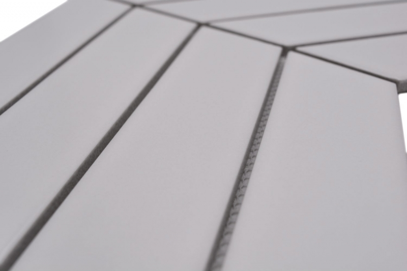 Herringbone wall tile ceramic mosaic plain white matt kitchen wall shower MOS24-CHEV01