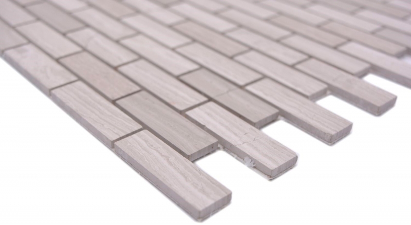 Mosaic tile Self-adhesive mosaic composite natural stone white wood gray kitchen MOS200-4M72