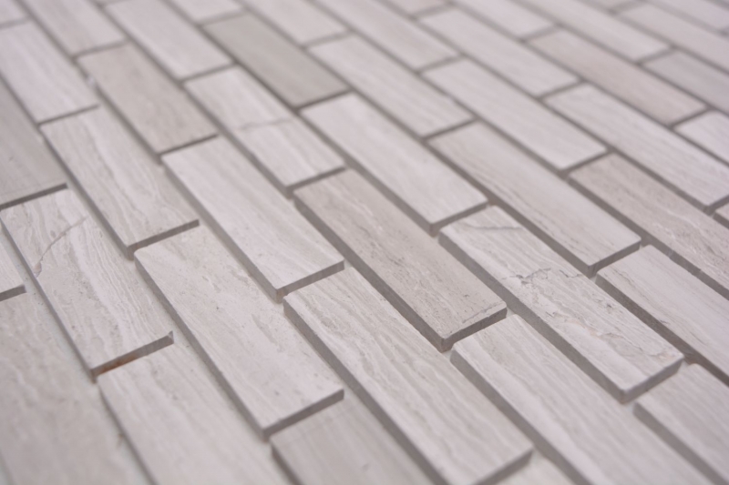 Mosaic tile Self-adhesive mosaic composite natural stone white wood gray kitchen MOS200-4M72
