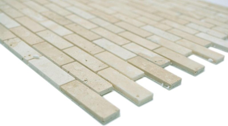 Mosaic tile Self-adhesive mosaic composite natural stone travertine beige MOS200-4M92