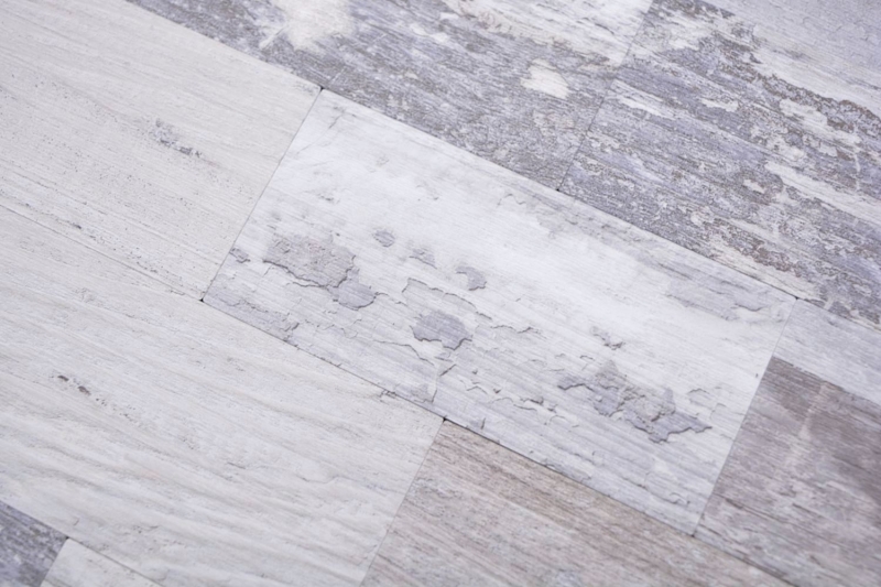 Mosaic tile Self-adhesive mosaics aluminum wood look shabby chic gray Subway MOS200-4S49