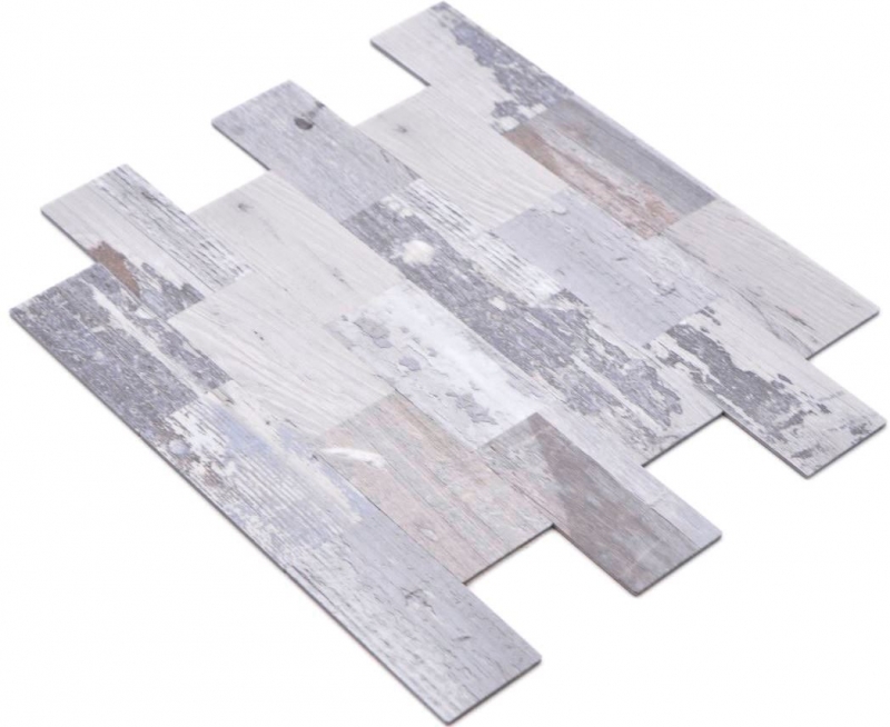 Mosaic tile Self-adhesive mosaics aluminum wood look shabby chic gray Subway MOS200-4S49