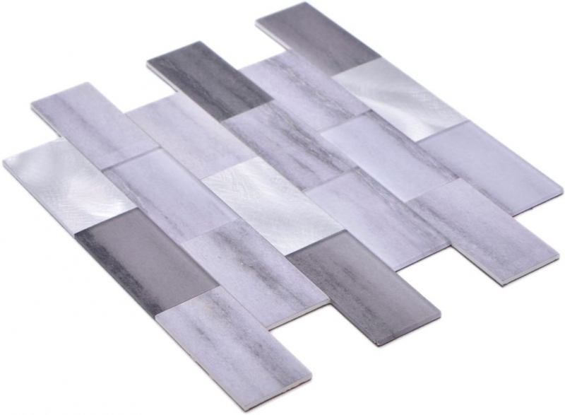 Mosaic tile Self-adhesive mosaics Vinyl cement look mix gray Subway kitchen MOS200-5S59