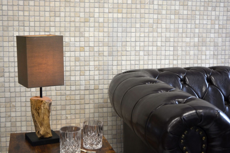Mosaic tile Marble mosaic THUMBNAIL white Tile backsplash Kitchen shower floor MOS40-T23W_f