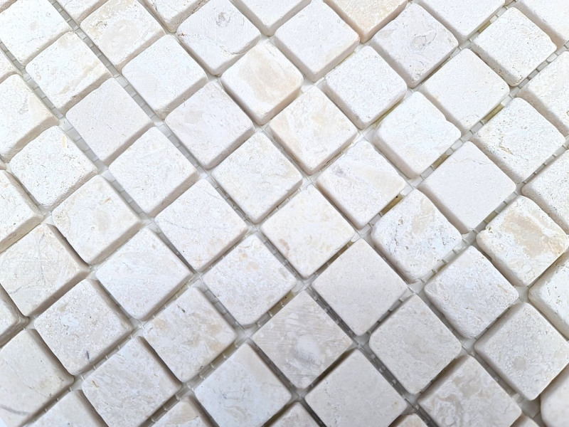 Mosaic tile Marble mosaic THUMBNAIL white Tile backsplash Kitchen shower floor MOS40-T23W_f