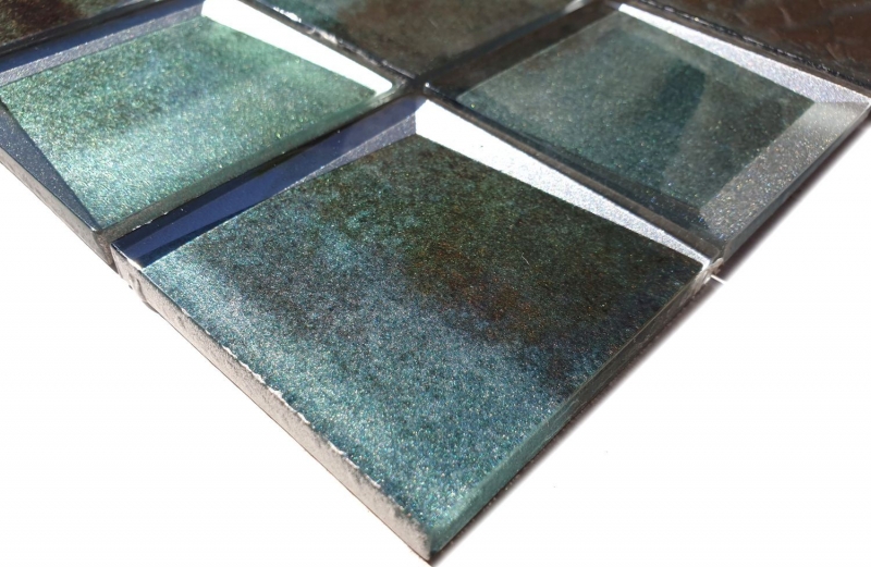Mosaic tile glass mosaic combination 3D look green wall kitchen tile backsplash MOS88-XB20_f